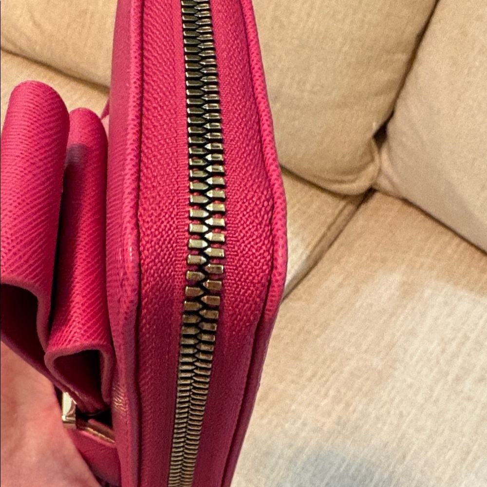 Betsey Johnson Fuchsia Clutch with Bow Detail - Picture 7 of 14